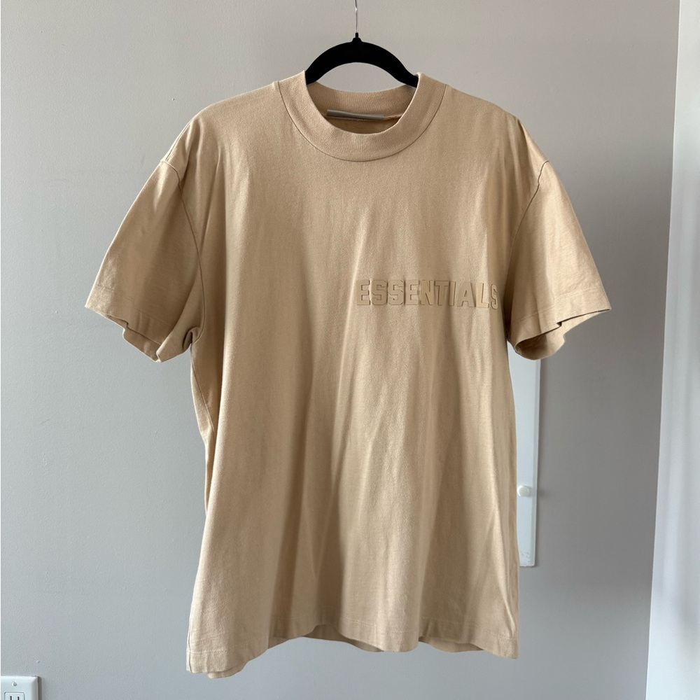 Essentials Fear of God Beige Short Sleeve Tee